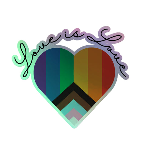 "Love is Love" Holographic Stickers